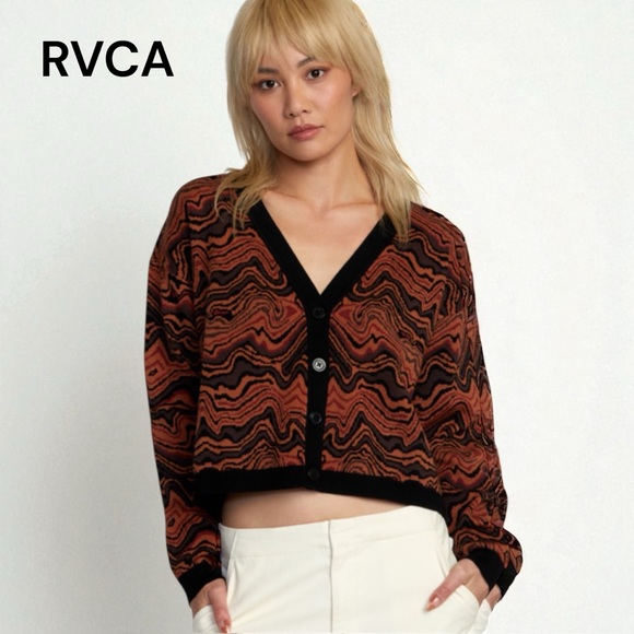 NWT RVCA HAPPY HOUR CARDIGAN NEW WITH TAGS RETAIL $90 - Picture 1 of 10